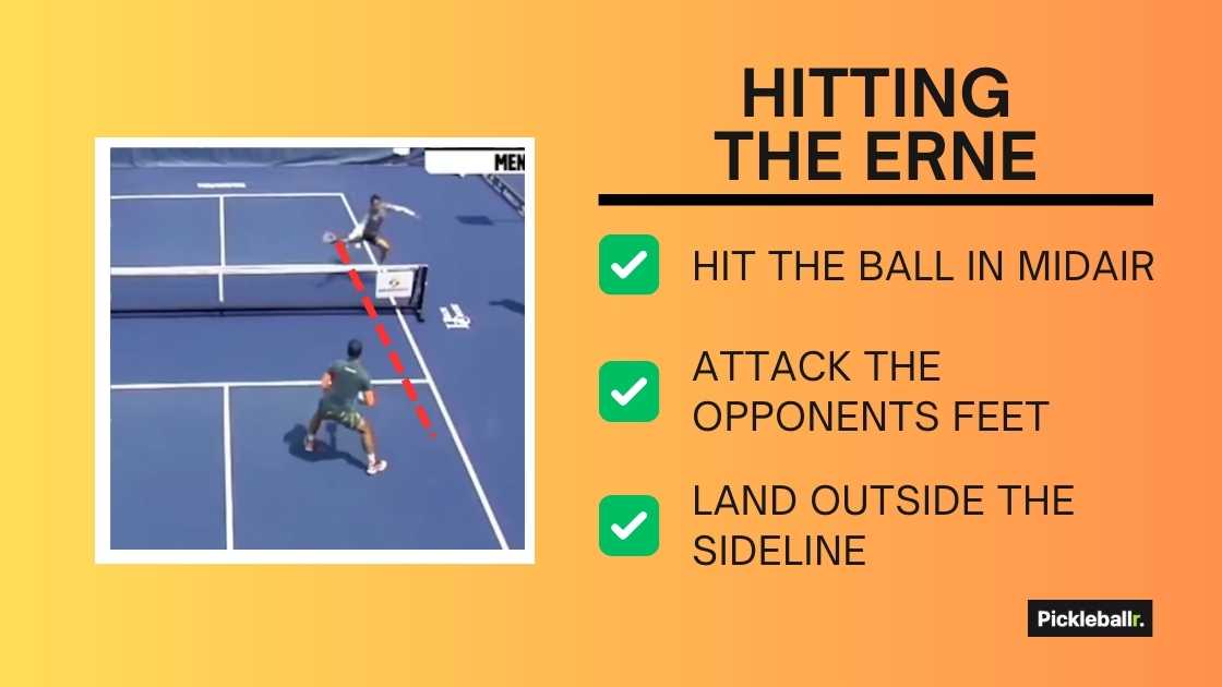 How to hit the erne shot in pickleball